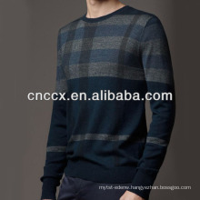 13STC5849 Fashion crewneck mens jacquard knit pullover